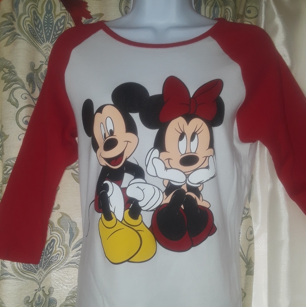 Mickey & Mini Baseball Style Jersey (Youth-M & L)